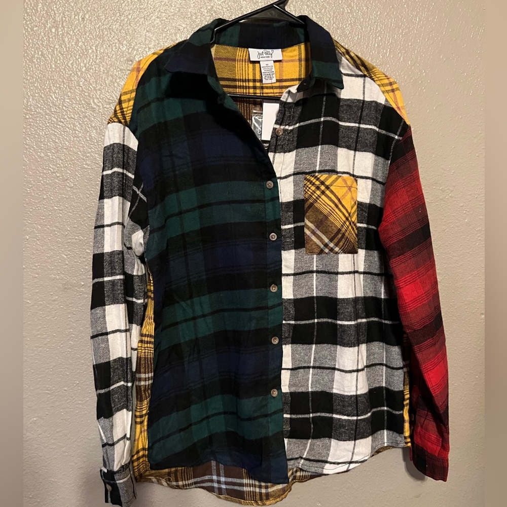 Color block flannel